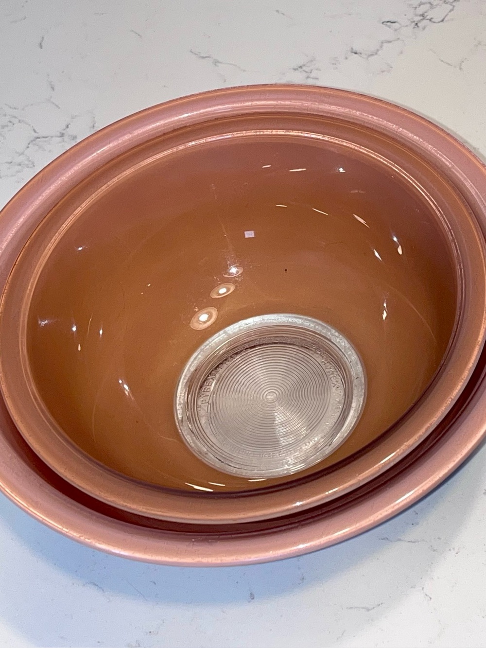 Pyrex Autumn Rainbow Nesting Mixing Bowls #325 & #323 1.5L & 2.5L two-tone